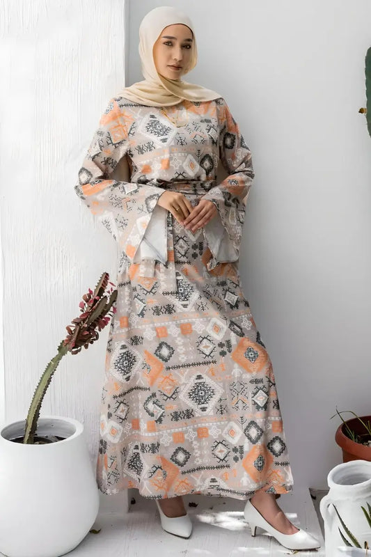 Bohemian Print Maxi Dress