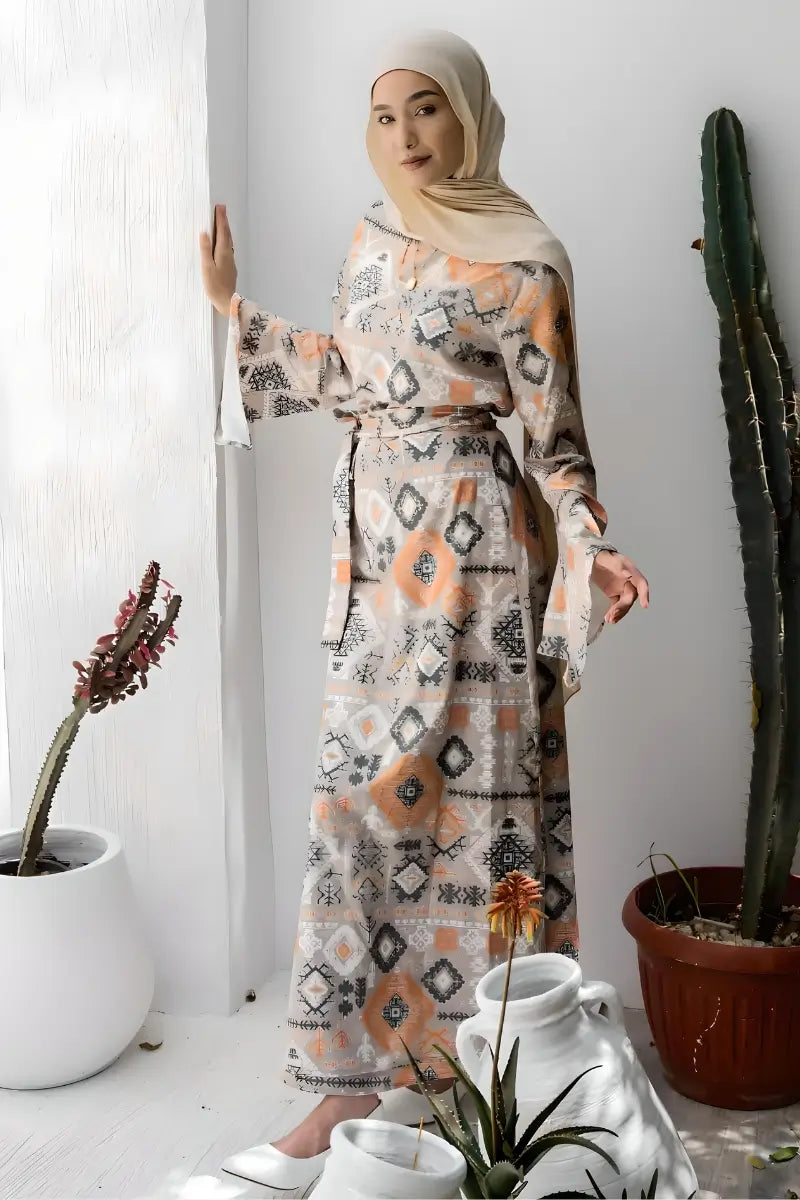 Bohemian Print Maxi Dress