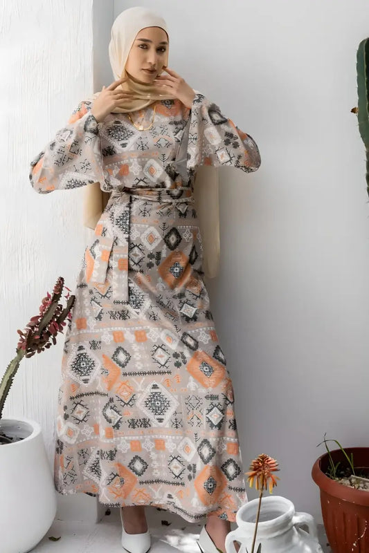 Bohemian Print Maxi Dress
