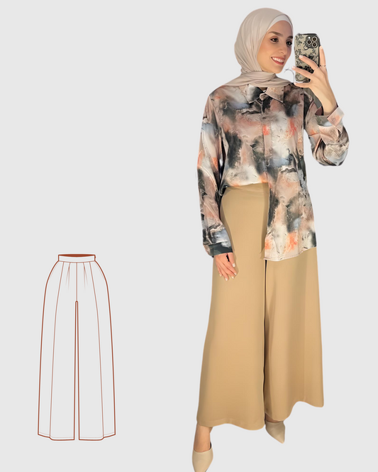 Wide leg Pants Color Caffe