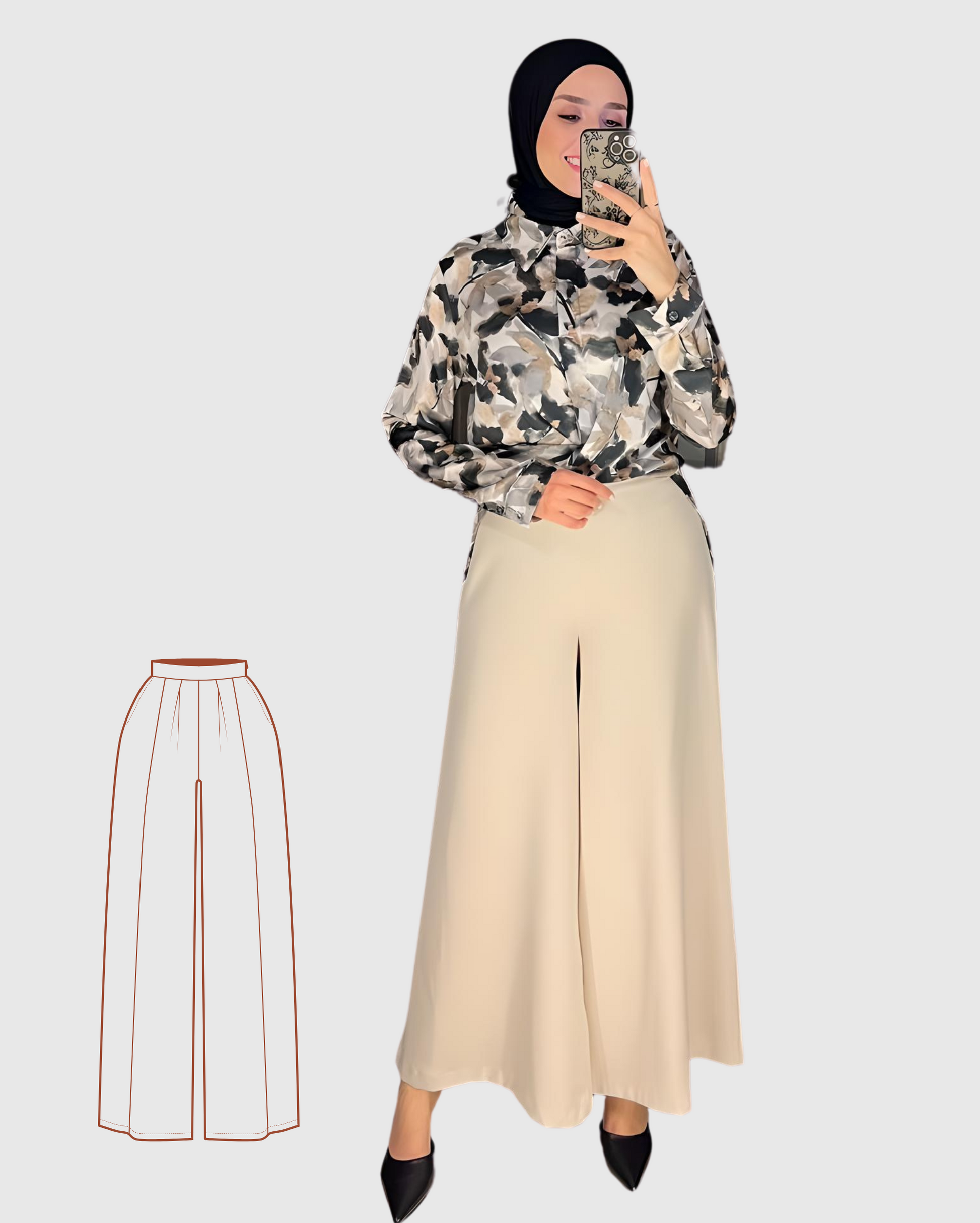 Wide leg Pants Color Off-white