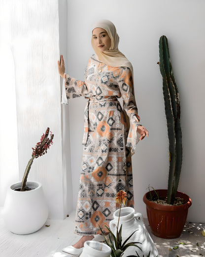 Bohemian Print Maxi Dress