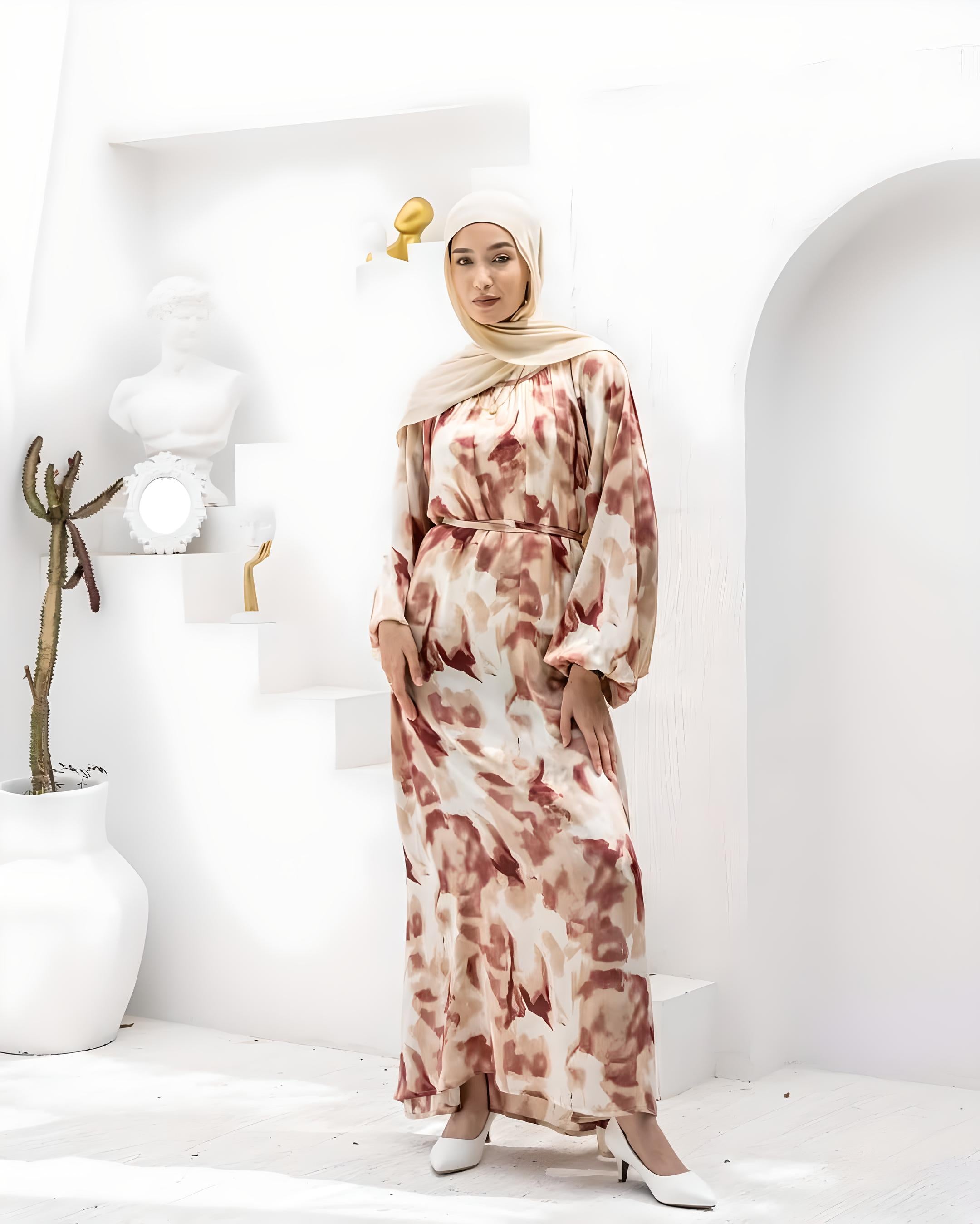 Floral dress hijab hotsell